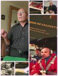 Composition de photos lors du tournage de l'interview de Francis Delafosse pour la sortie de son livre "Au cœur de l'Alouette" - Photos France 3 Auvergne Rhône-Alpes {JPEG}