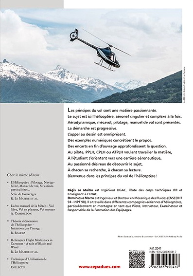 4e de couverture du livre : Principes du vol de l'hélicoptère (2e édition)