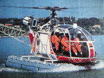 Alouette II en hydroplanage - Photo collection JMP