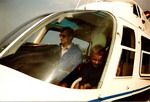 Claude Lassimone aux commandes du Jet Ranger à Étampes 1993 - Photo collection Gérard Desserprit