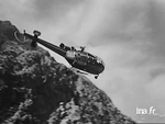 Décollage de l'Alouette III d'Héli-Union pour l'inauguration en septembre 1969 - Photo INA