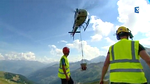 Opération héliportage de béton - Photo France 3 Alpes 