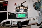La radiocommande FUTABA T12Z en 2,4 Ghz qui commande l'Alouette 3 - Photo © Michel AUGUSTE