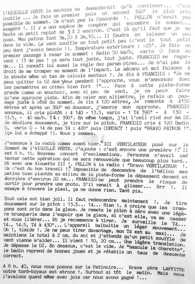 Alouette 2 F-MJAZ Gendarmerie posée à l'Aiguille Verte en 1961 - P54 - Document DR Didier Potelle