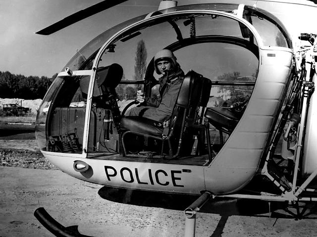 Alouette II BDB Police avec Daniel Lalique aux commandes - Photo collection Juliette Sicard