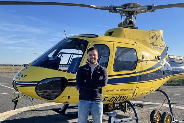 Dorian Tissier va diriger Copter Club, la première école de pilotage d'hélicoptère des Pyrénées-Orientales - Photo ©Thibaut Calatayud / Actu Perpignan