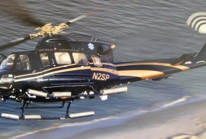 Flottabilité sur les patins pour le Bell 412 N2SP - Photo Bell Helicopter